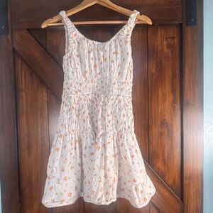 Divided Orange Fruit Print Ruffle Summer Sundress Women’s S